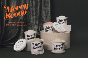 6/16(金)~25(日) 新潟駅構内でポップアップ開催! アルコール入りアイス「Merry Scoop」